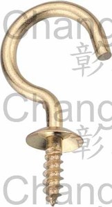 Cup Hooks, Solid Brass-5420013